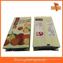 Sac en papier coussiné et coussiné personnalisé pour emballage en fruits secs avec papier d&#39;aluminium